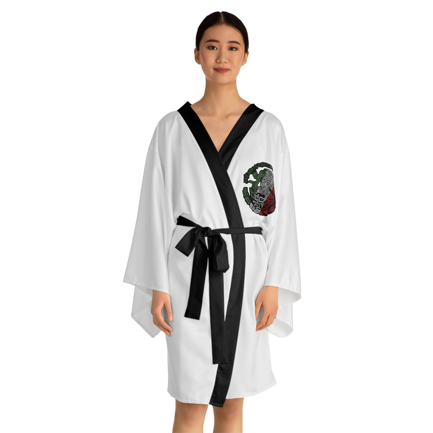 Mexican Flag Skull Kimono Robe | Long Sleeve Kimono