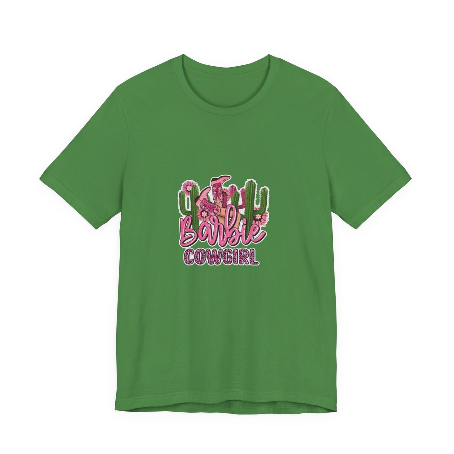 Barbie Cowgirl T‑Shirt – Pink Western Cactus Graphic Tee