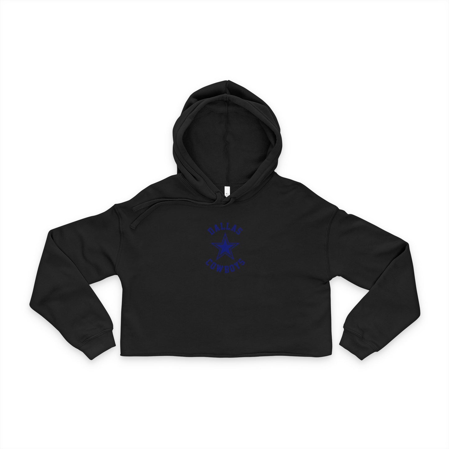 Anchor Floral Design Women's Cropped Hoodie | Nautical Blue Anchor