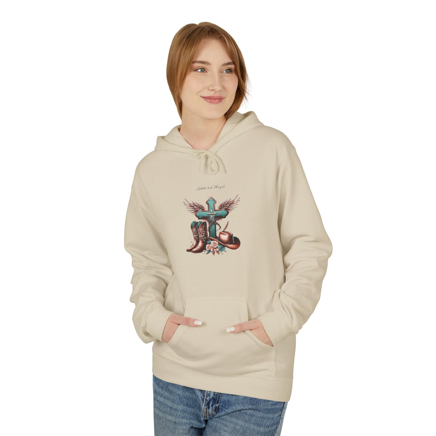 Winged Cowgirl Boots Hoodie | Western Angel Boots Design