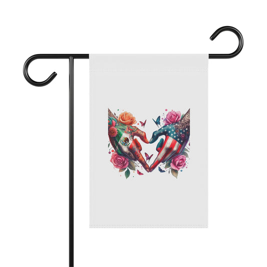 Patriotic Elephant Heart Garden Flag | House Banner, Floral Americana