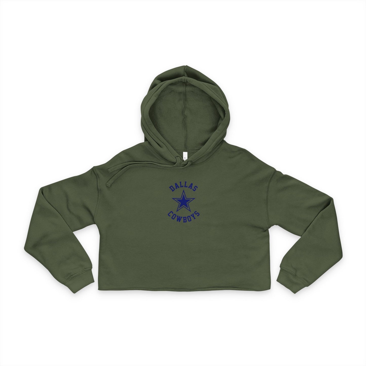Anchor Floral Design Women's Cropped Hoodie | Nautical Blue Anchor