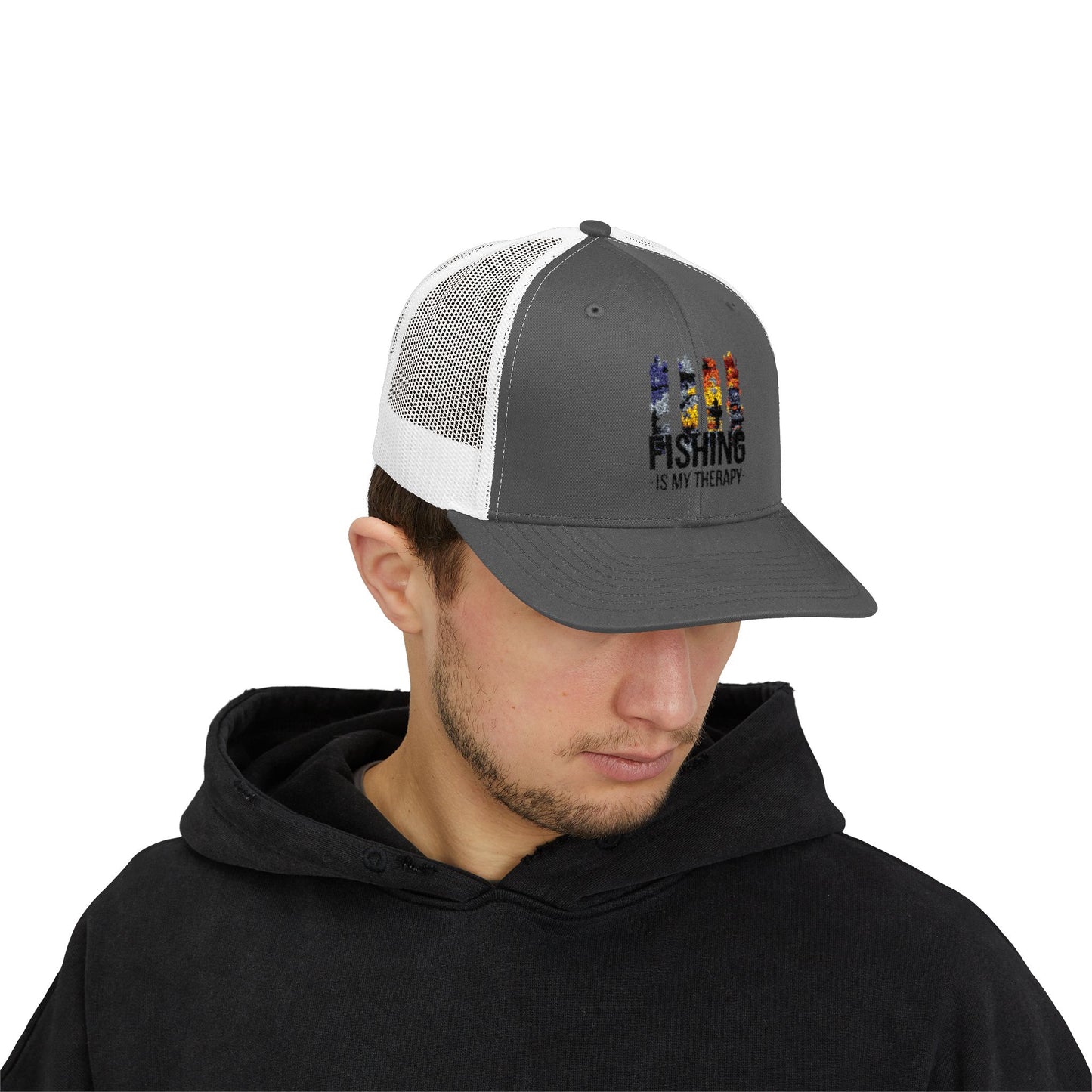 Fishing Is My Therapy Snapback Trucker Cap