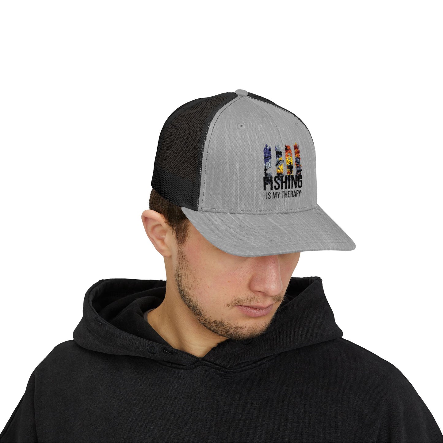 Fishing Is My Therapy Snapback Trucker Cap