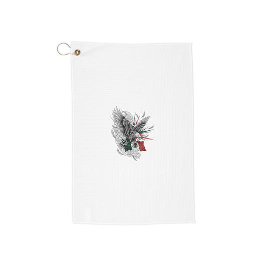 Golf Skull with Feathers golf towel | Skull Feather Design