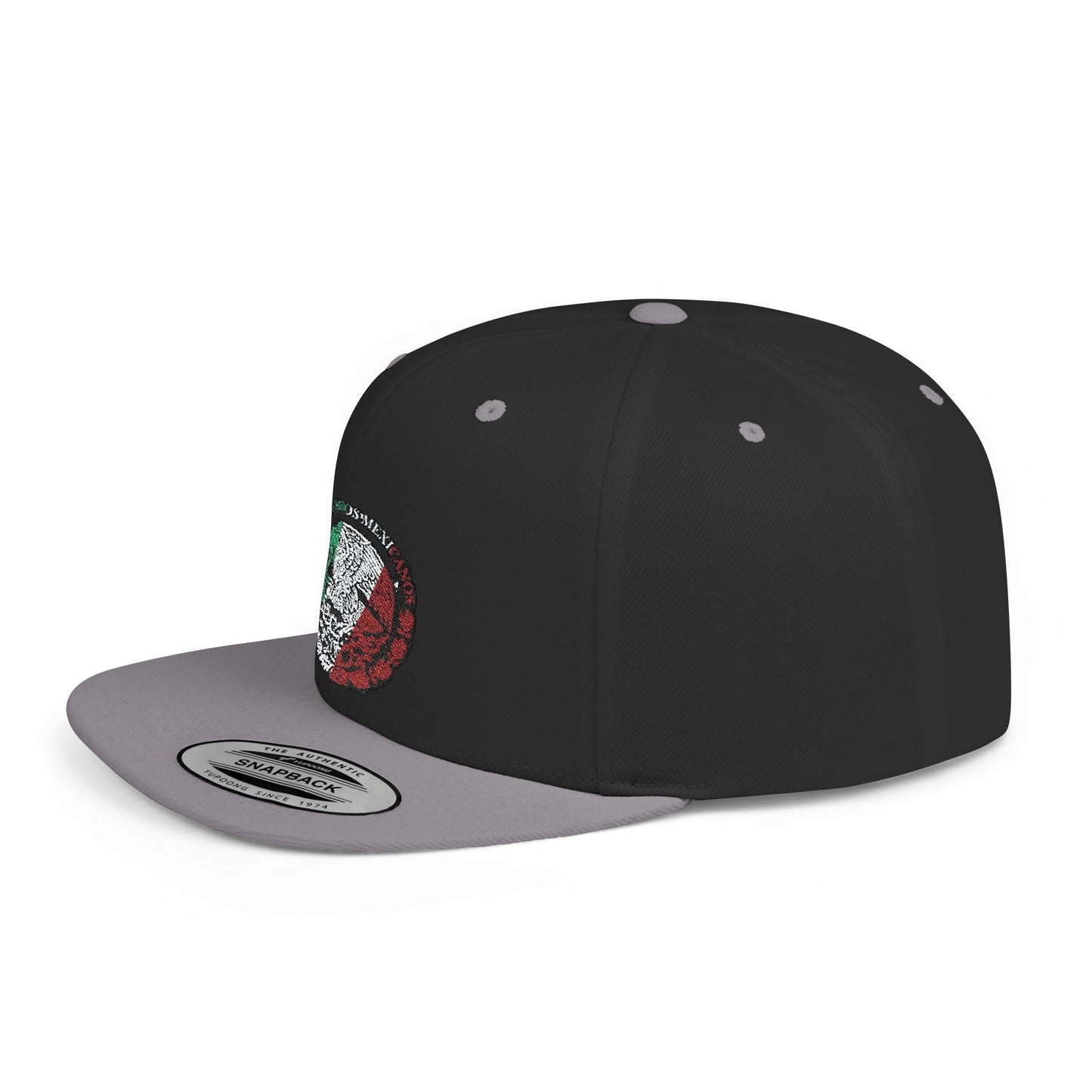 Mexican Flag Skull Flat Bill Snapback | Mexico Skull Hat