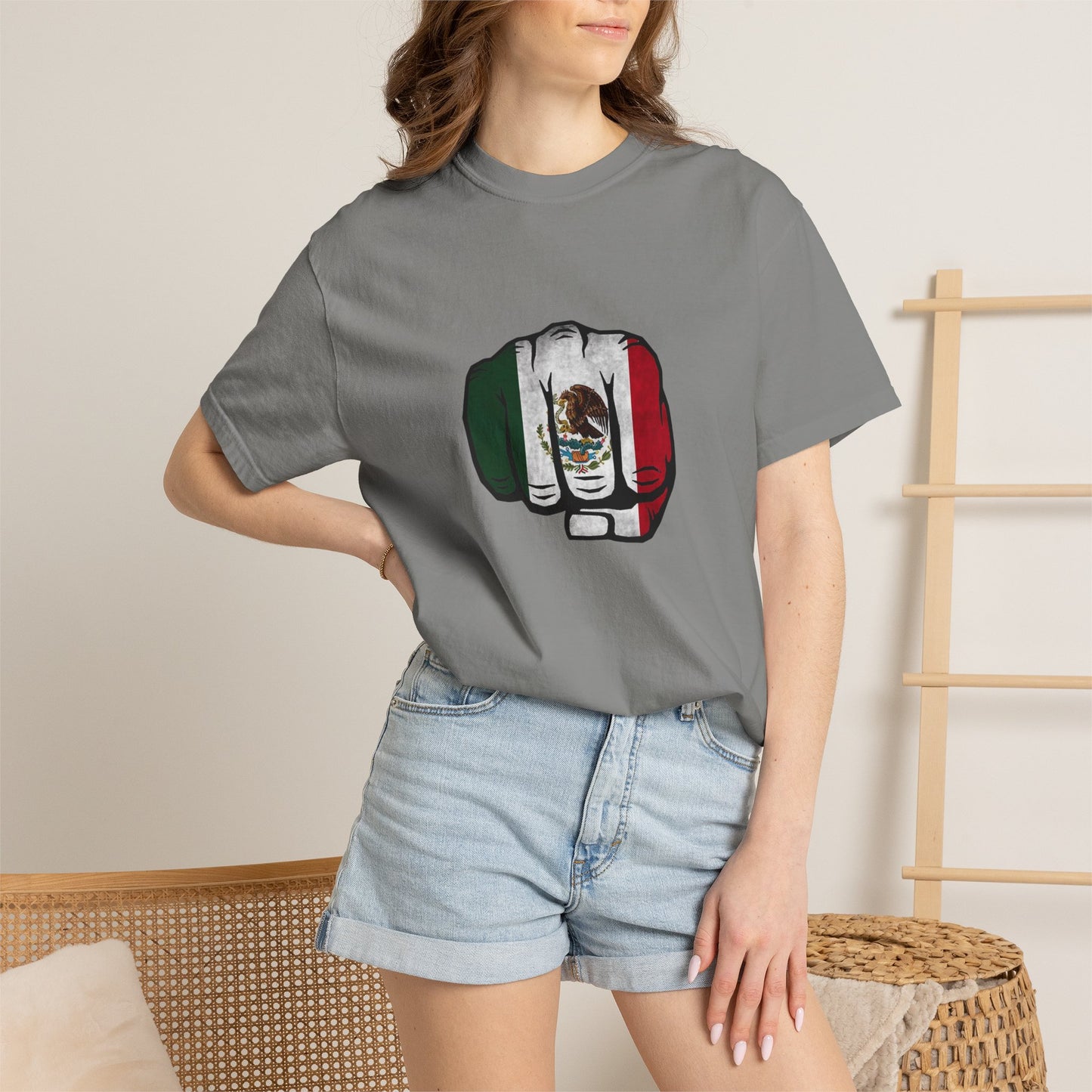 Mexico Flag Fist Tee — Mexican Pride Graphic T-Shirt