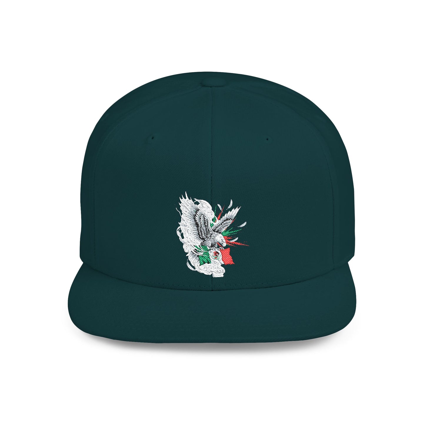 Mexican Flag Skull Flat Bill Snapback | Mexico Skull Cap, Grunge Patriotic Hat