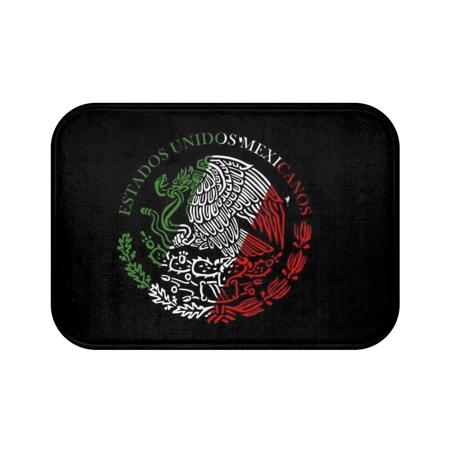 Mexican Eagle Coat of Arms Bath Mat | Mexico Flag Emblem Non-Slip