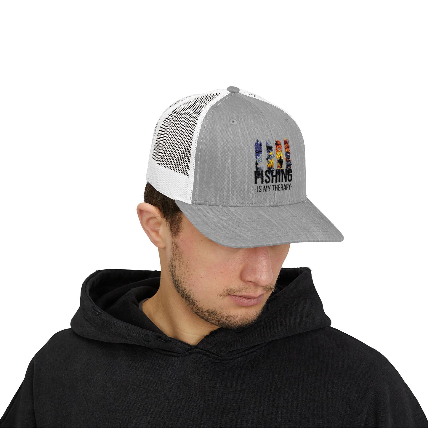 Fishing Is My Therapy Snapback Trucker Cap