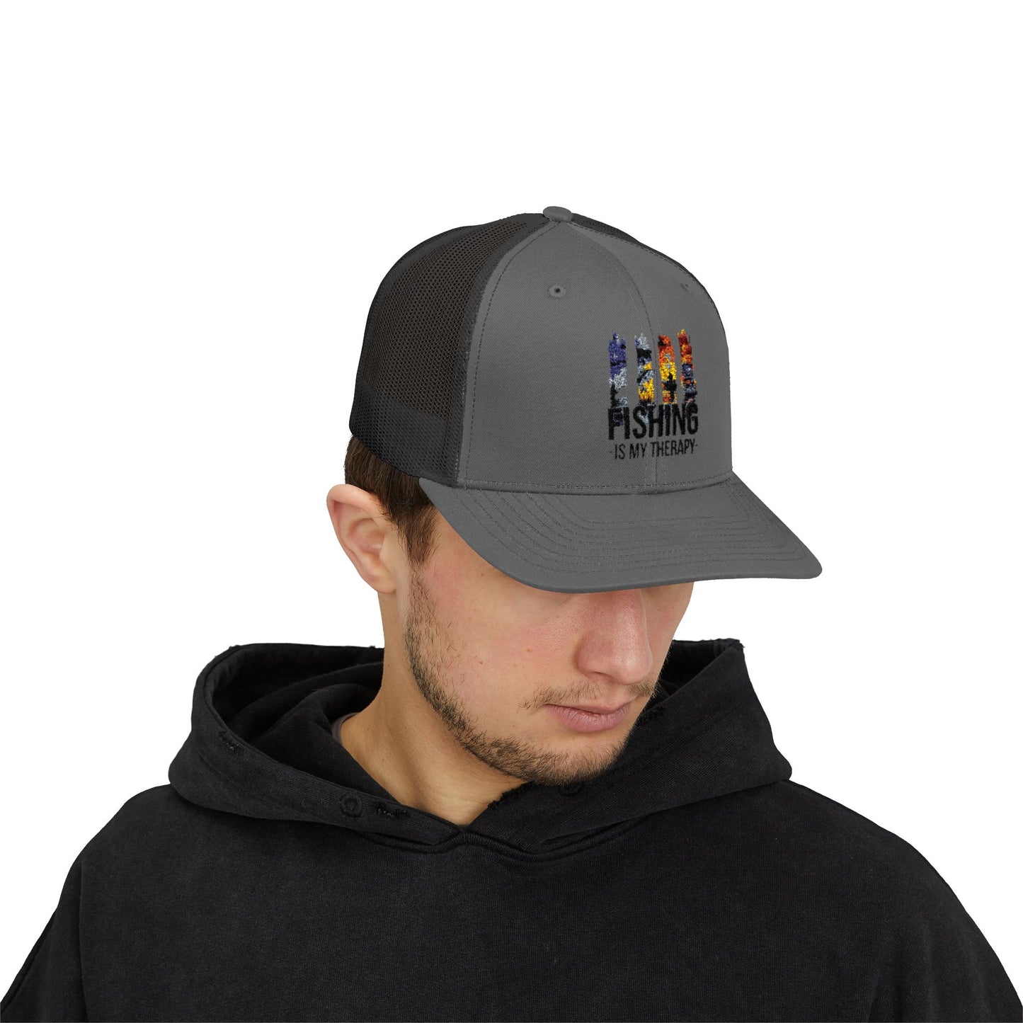 Fishing Is My Therapy Snapback Trucker Cap