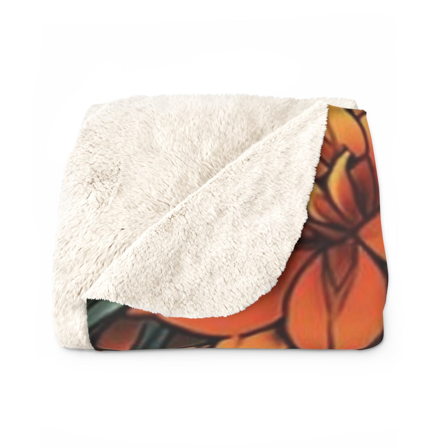Sugar Skull Woman Sherpa Fleece Blanket | Dia de los Muertos Floral Throw