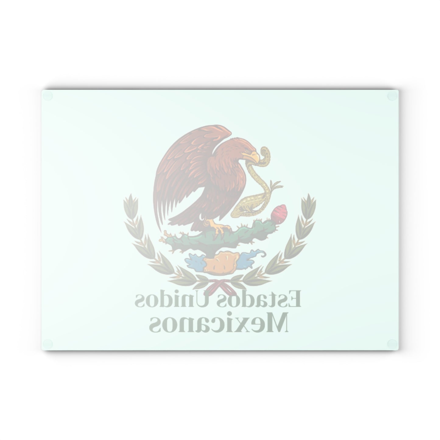 Mexican Coat of Arms Glass Cutting Board | Estados Unidos Mexicanos