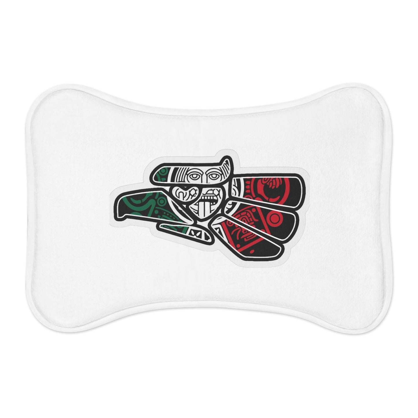 Northwest Tribal Raven Pet Feeding Mat — Non-Slip Dog & Cat Bowl Placemat