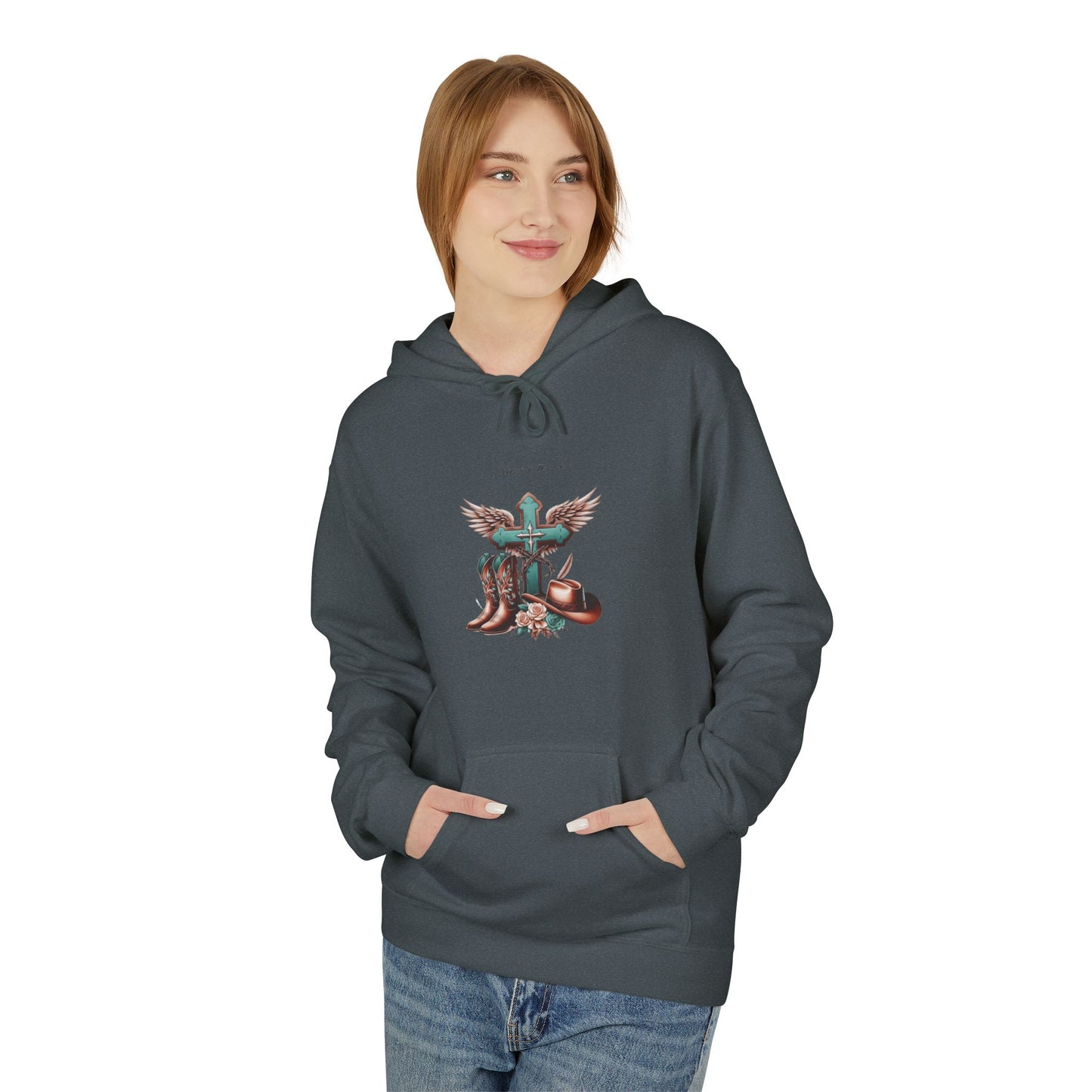 Winged Cowgirl Boots Hoodie | Western Angel Boots Design