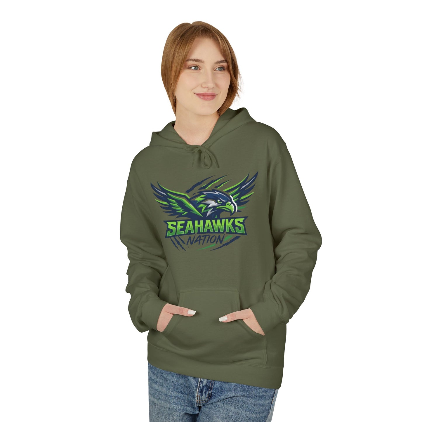 Seahawks Nation Hoodie — Football Fan Crewneck Pullover