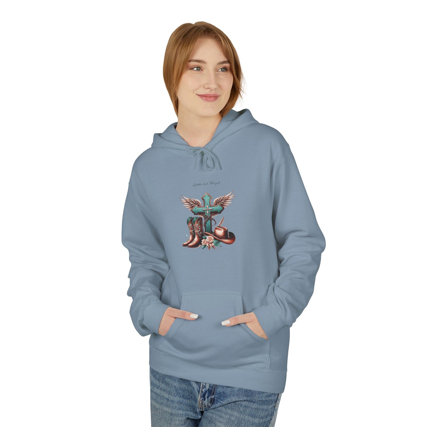 Winged Cowgirl Boots Hoodie | Western Angel Boots Design