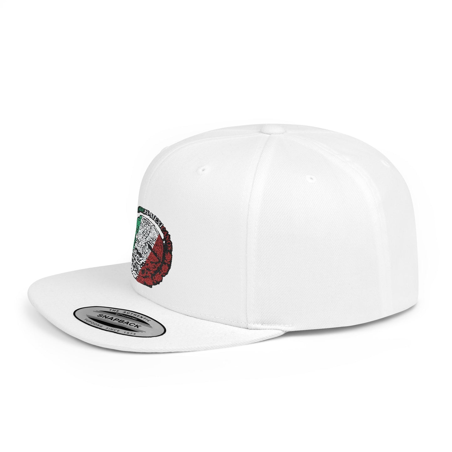 Mexican Flag Skull Flat Bill Snapback | Mexico Skull Hat