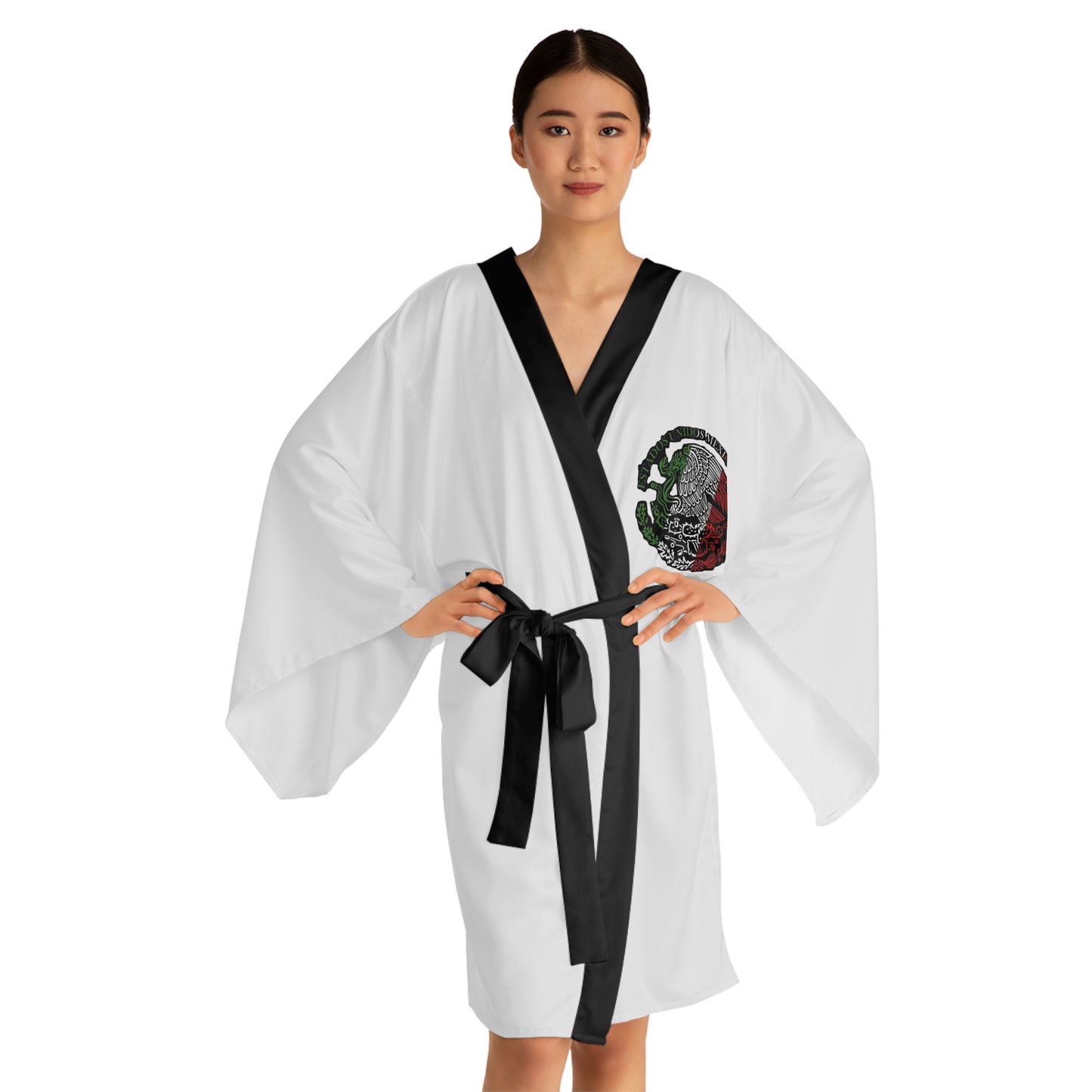 Mexican Flag Skull Kimono Robe | Long Sleeve Kimono