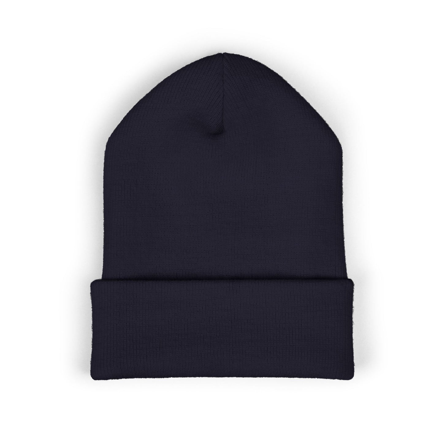 Embroidered Floral Heart Beanie — Classic Cuffed Knit Hat