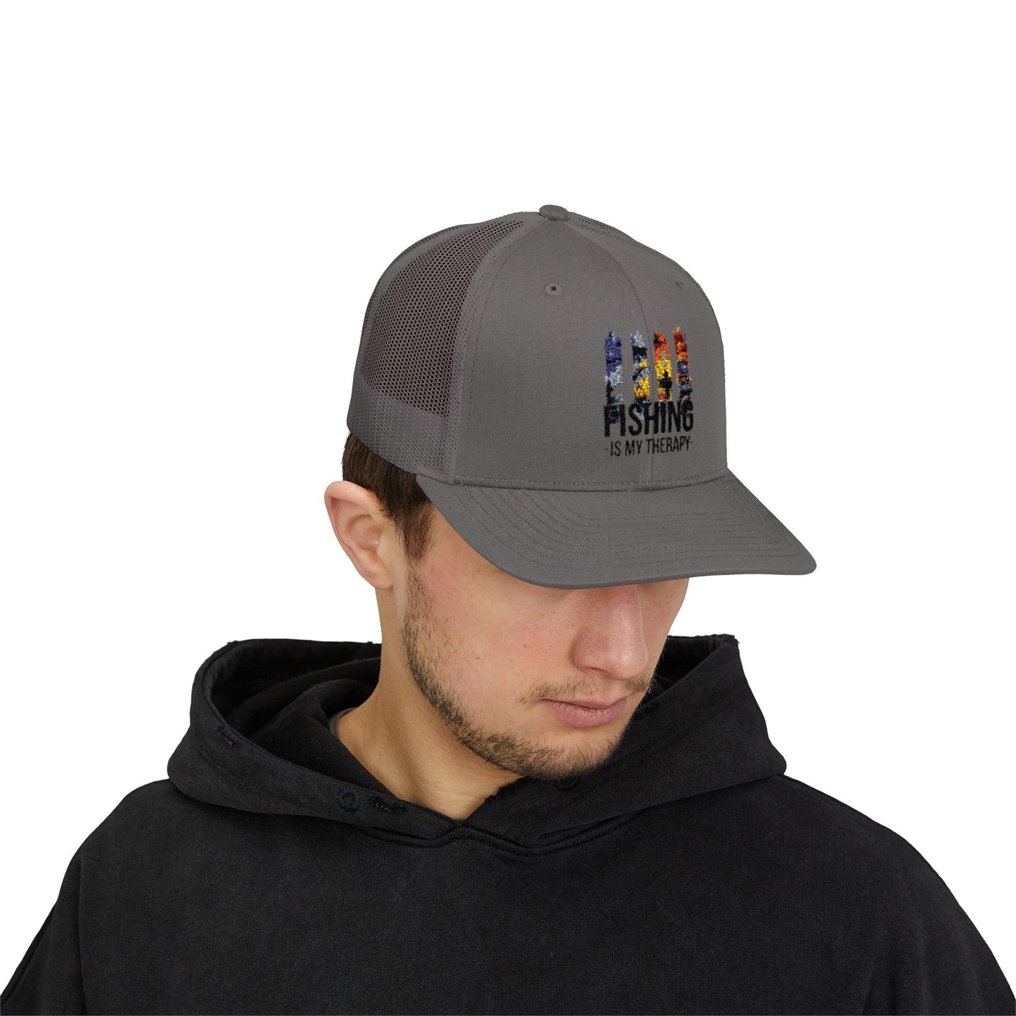 Fishing Is My Therapy Snapback Trucker Cap