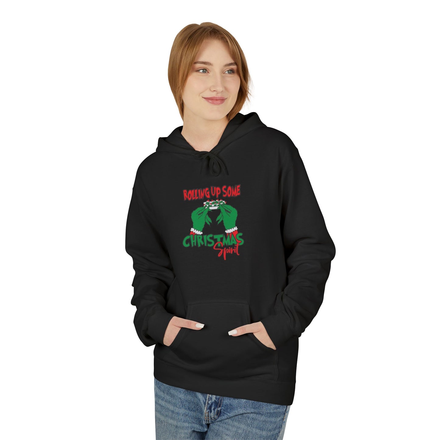 Grinch Kiss Christmas Hoodie - Funny Holiday Sweater Alternative