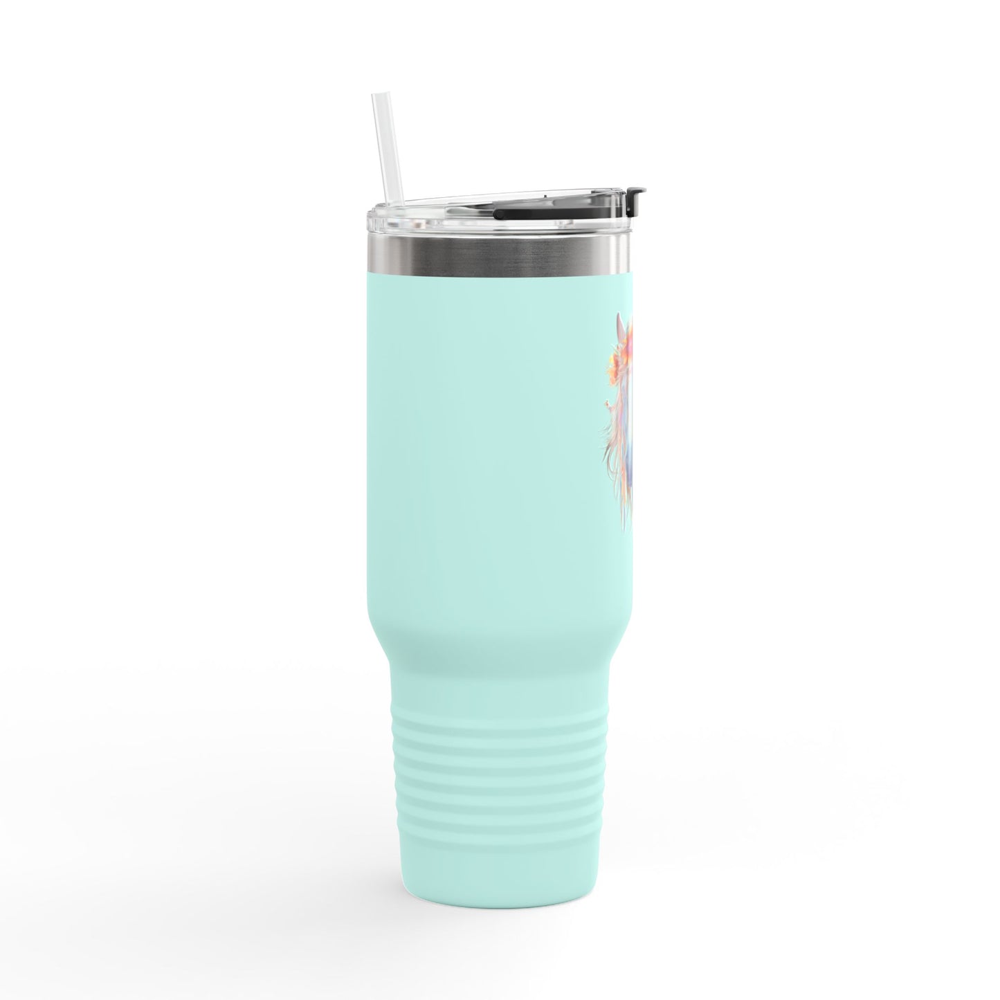 Boho Floral Horse Insulated Travel Mug | 40oz