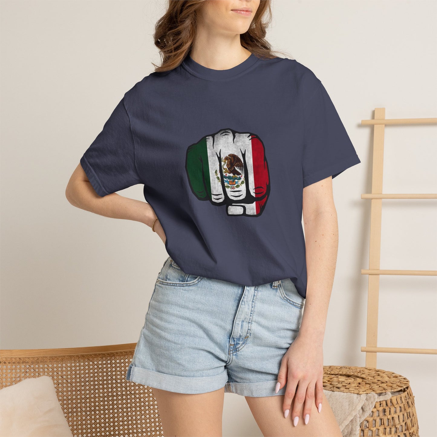 Mexico Flag Fist Tee — Mexican Pride Graphic T-Shirt