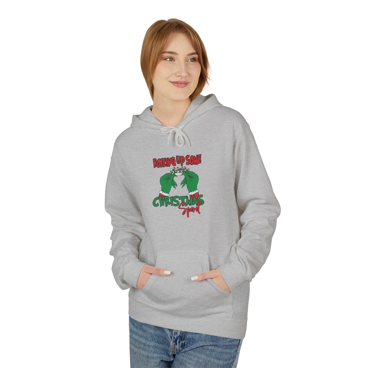 Grinch Kiss Christmas Hoodie - Funny Holiday Sweater Alternative