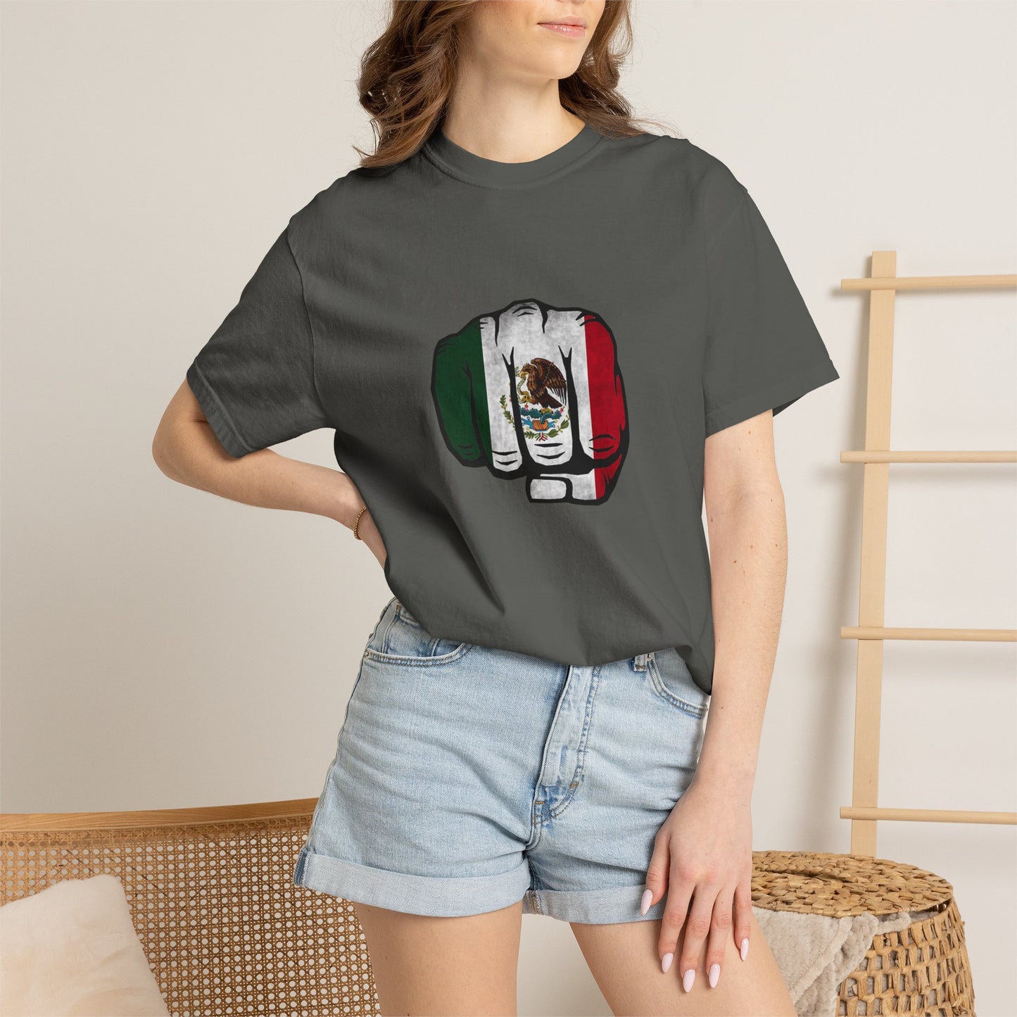 Mexico Flag Fist Tee — Mexican Pride Graphic T-Shirt