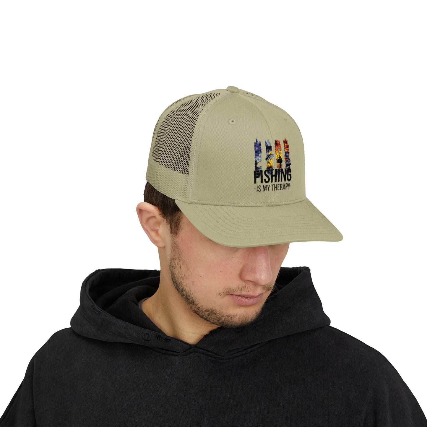 Fishing Is My Therapy Snapback Trucker Cap