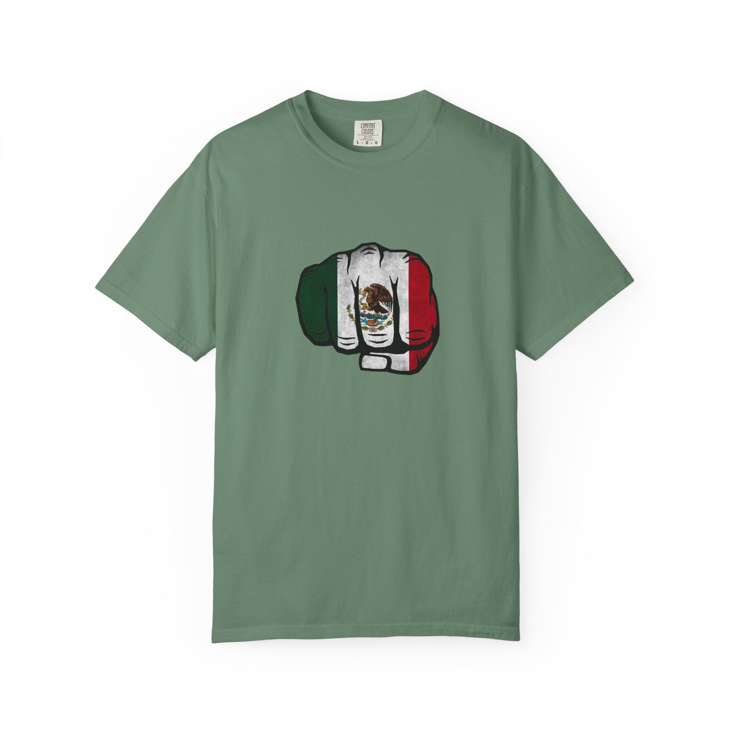 Mexico Flag Fist Tee — Mexican Pride Graphic T-Shirt