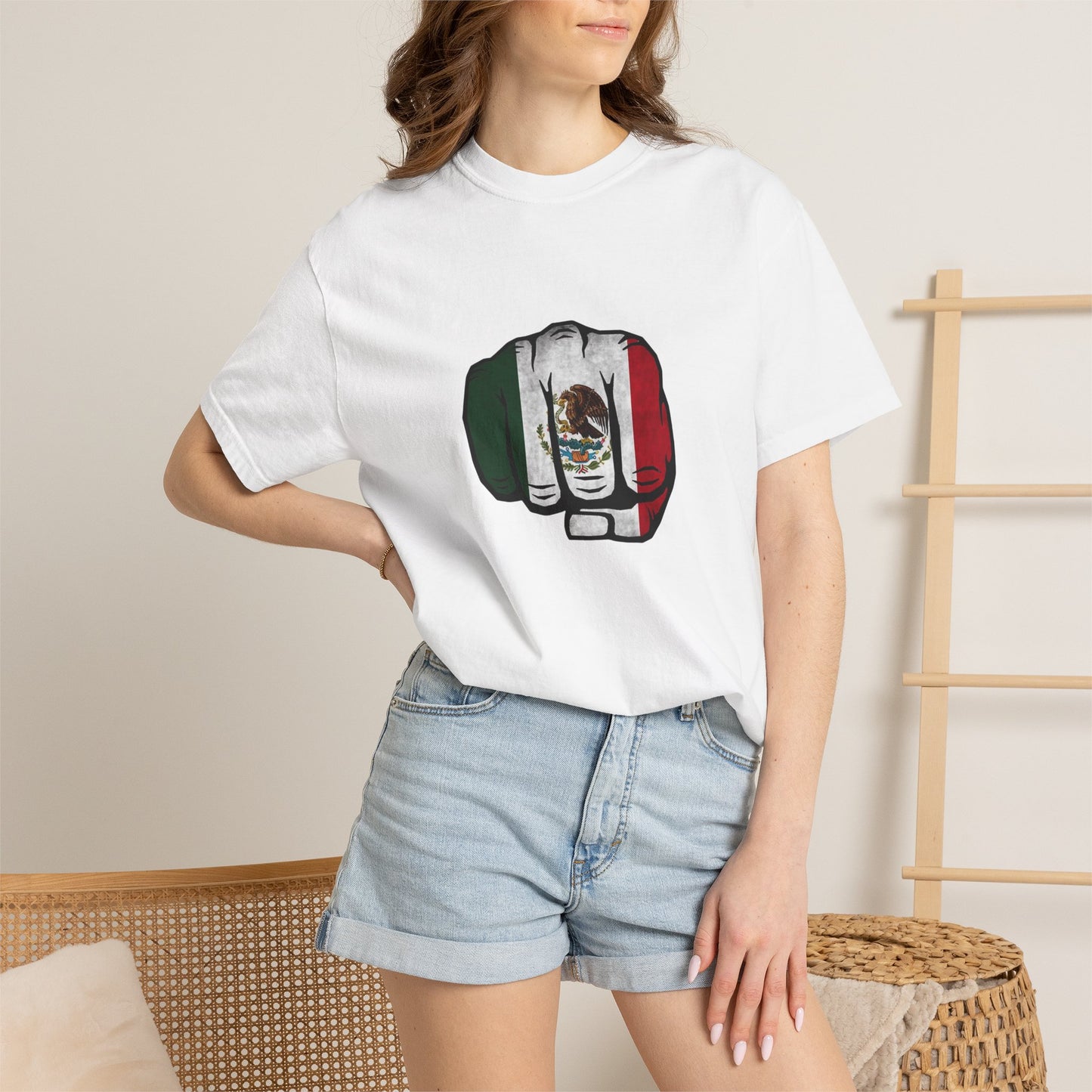 Mexico Flag Fist Tee — Mexican Pride Graphic T-Shirt
