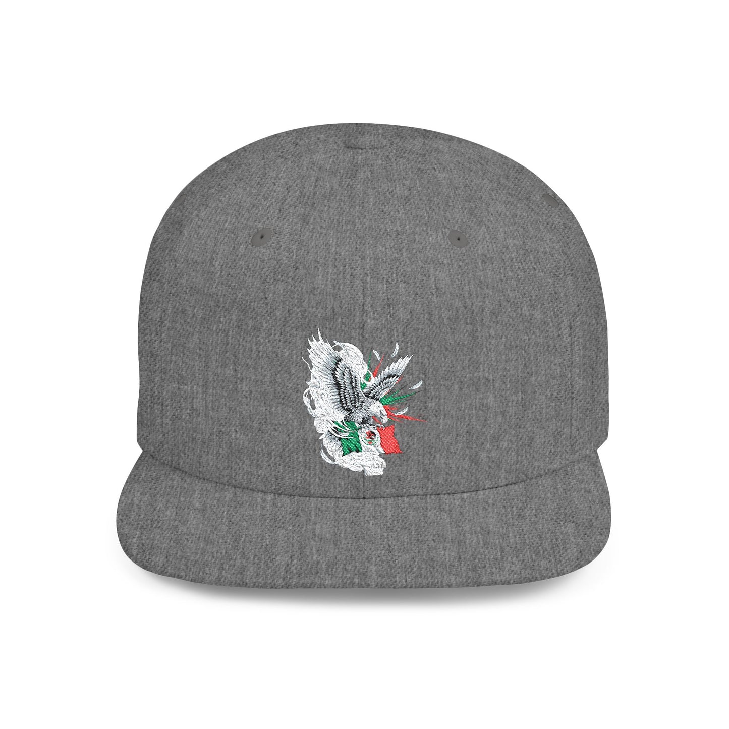Mexican Flag Skull Flat Bill Snapback | Mexico Skull Cap, Grunge Patriotic Hat