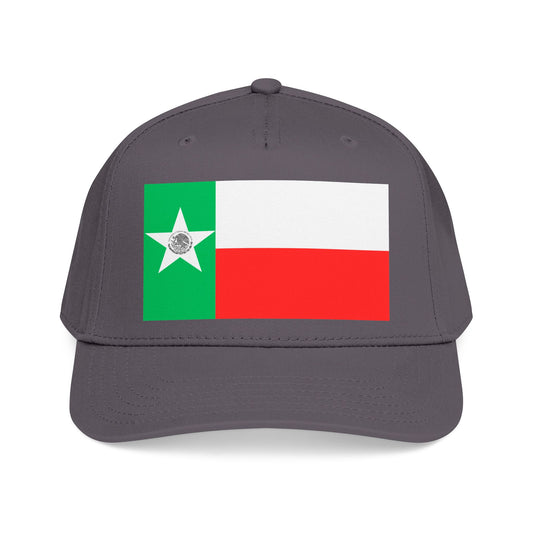 Mexico Flag Star embroidered Tricolor Mid Profile Baseball Cap | Mexican Flag Cap