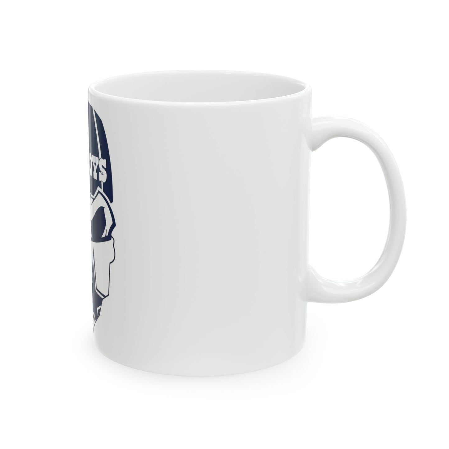 Cowboys Skull Football Fan Ceramic Mug — 11oz & 15oz