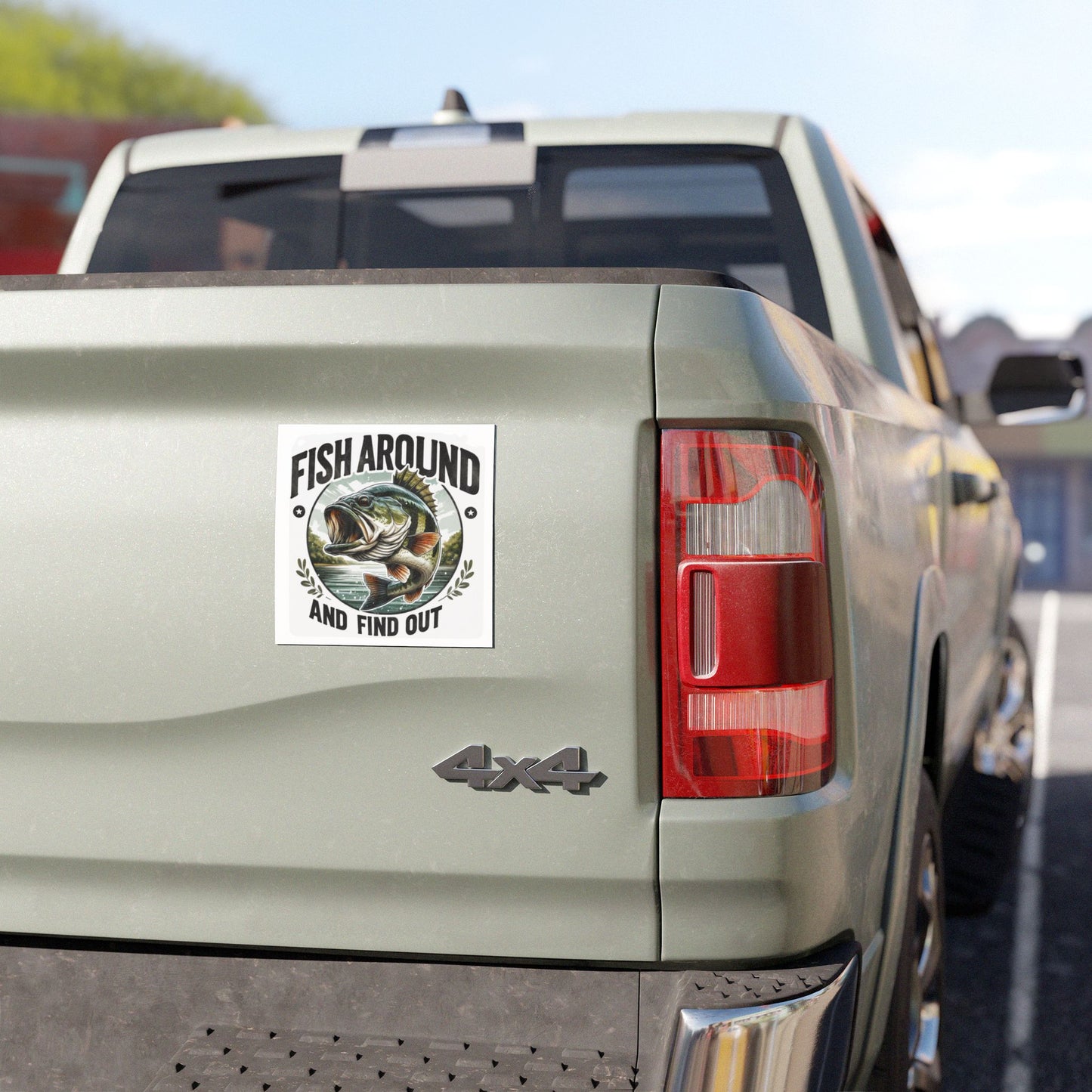 Fish Around and Find Out Car Magnet | Bass Fishing Magnetic Decal