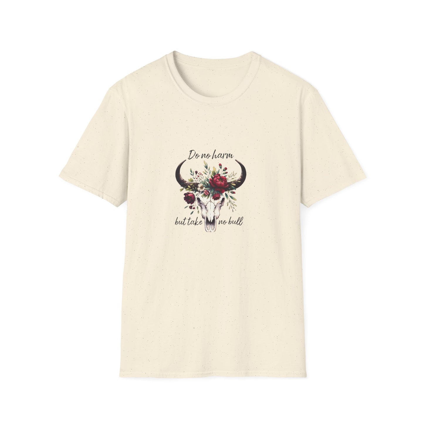 Floral Bull Skull Southwestern Boho Cow Skull T-Shirt | Floral Cow Skull Tee