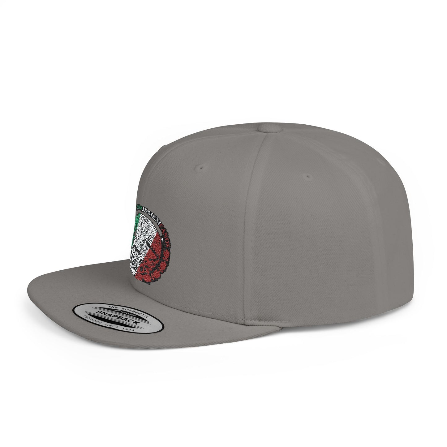 Mexican Flag Skull Flat Bill Snapback | Mexico Skull Hat