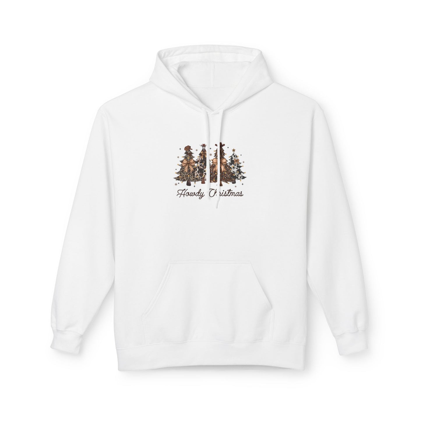 Woodland Christmas Trees Hoodie | Forest Holiday Script