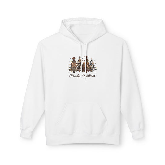 Woodland Christmas Trees Hoodie | Forest Holiday Script