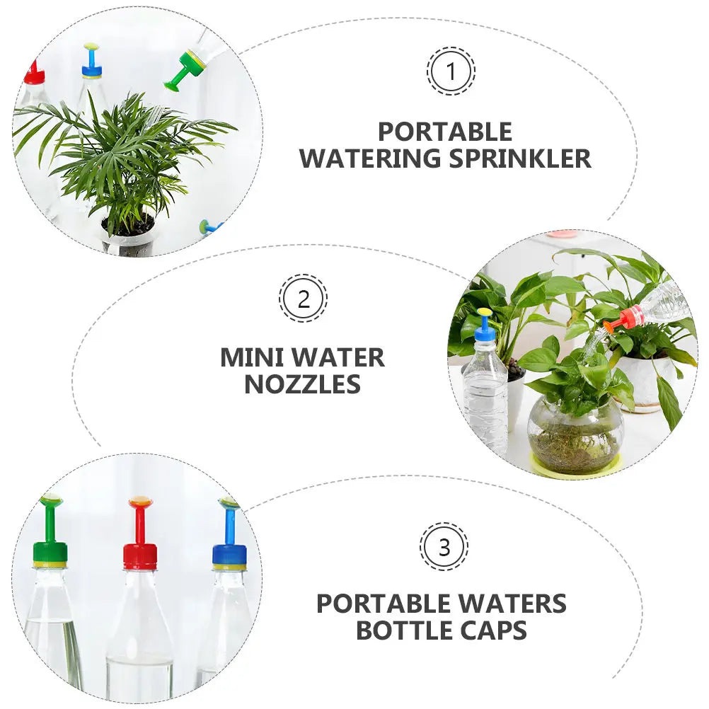 10Pcs Garden Watering Sprinklers Sprinkler Nozzle for Flower Care Portable Bottle Watering Nozzles Sturdy Plastic Reusable