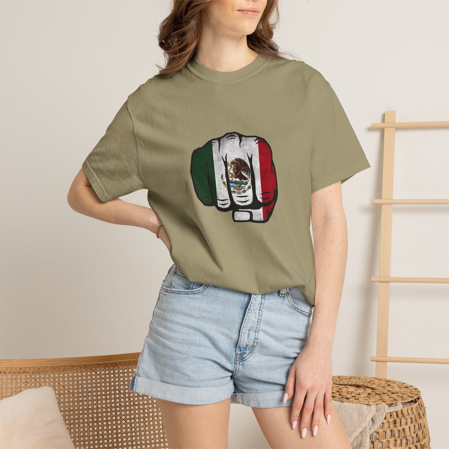 Mexico Flag Fist Tee — Mexican Pride Graphic T-Shirt