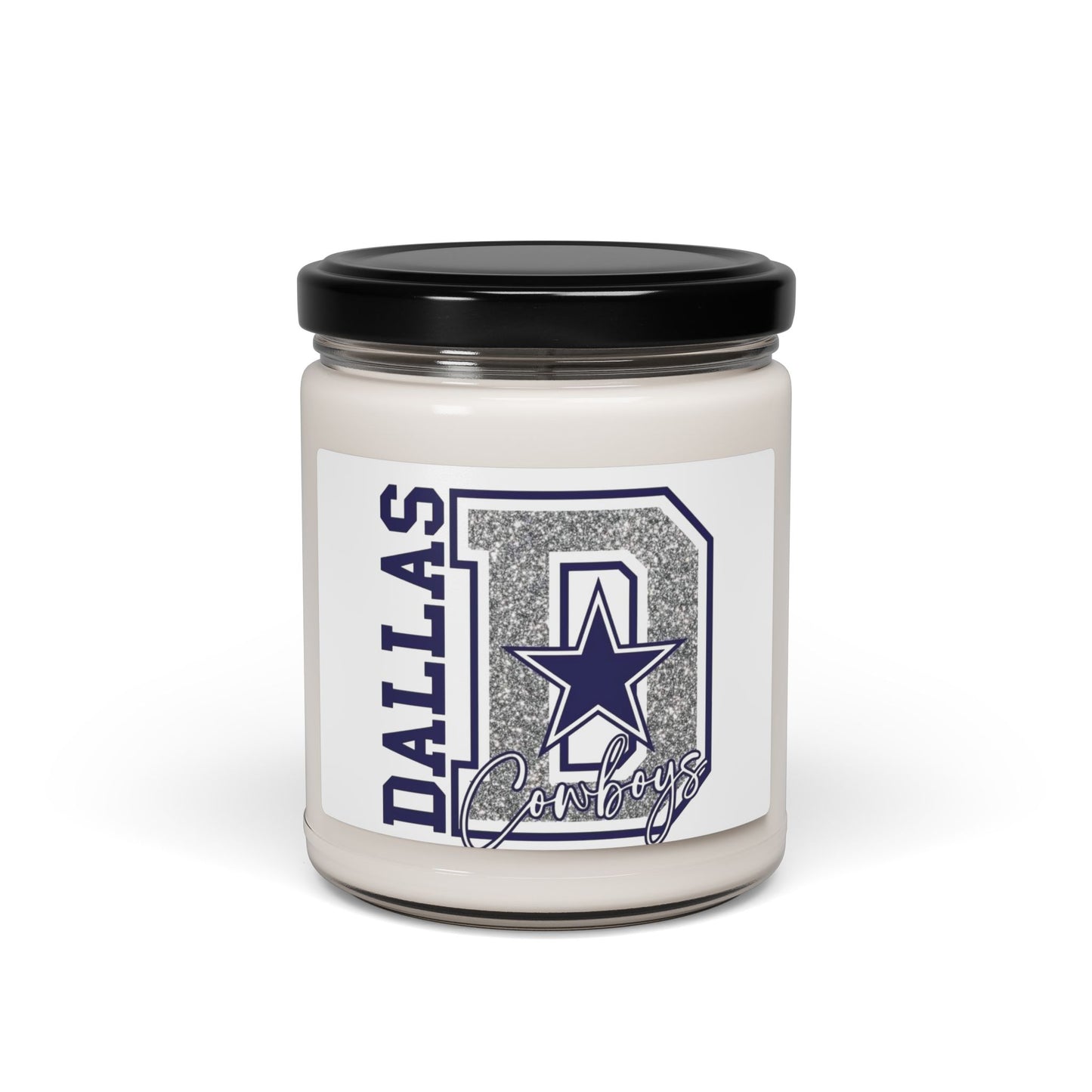 Dallas Cowboys Logo Candle, Soy Candle 9oz | Sports Team Decor