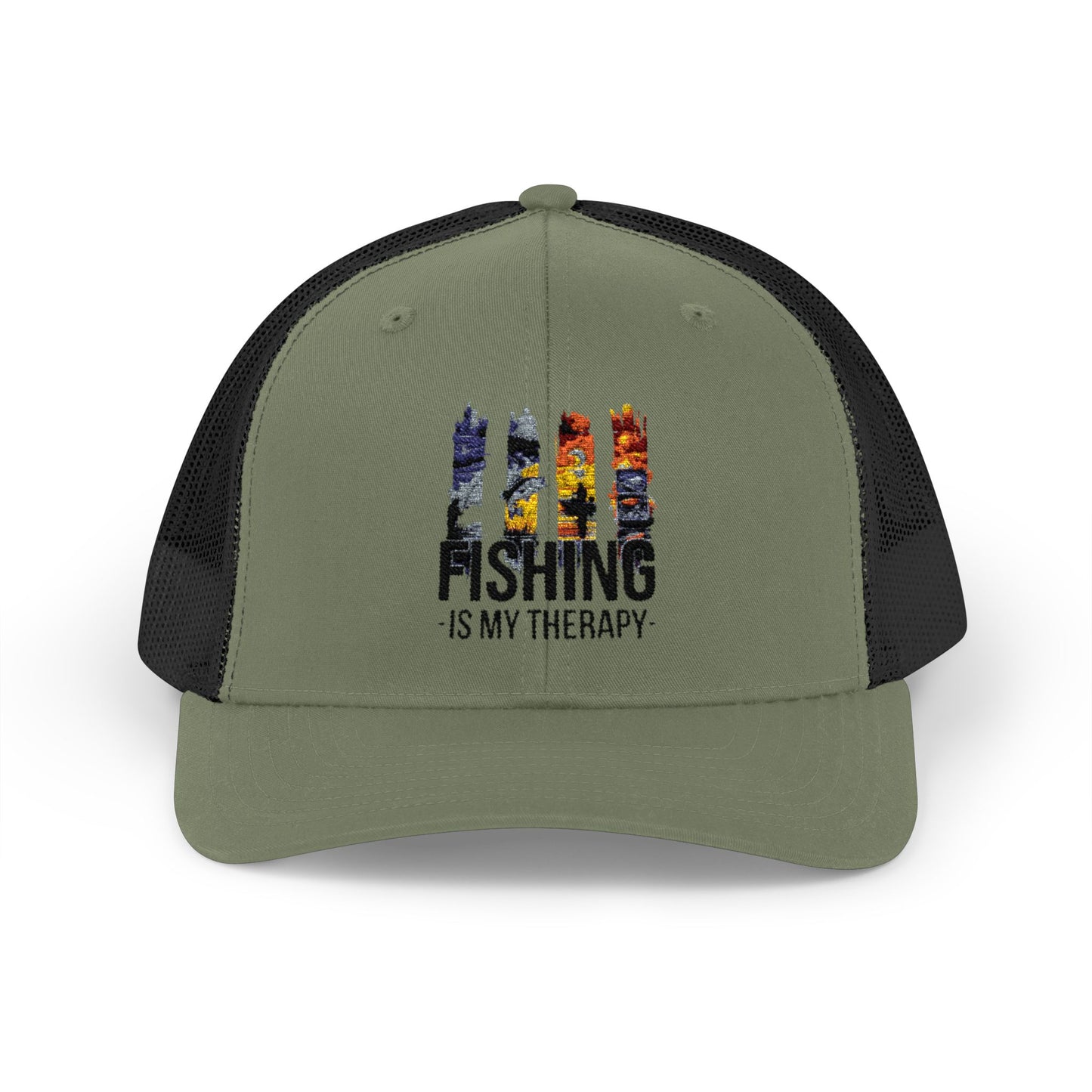 Fishing Is My Therapy Snapback Trucker Cap