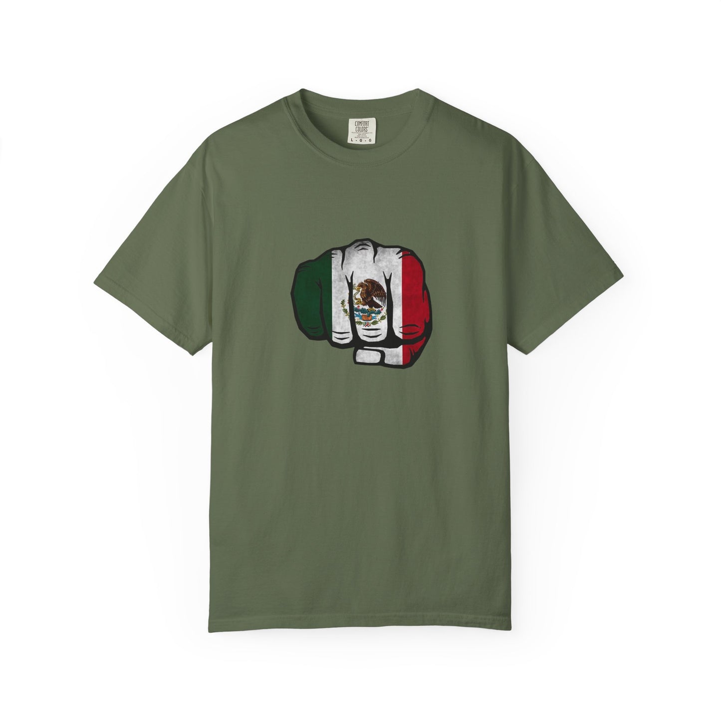 Mexico Flag Fist Tee — Mexican Pride Graphic T-Shirt