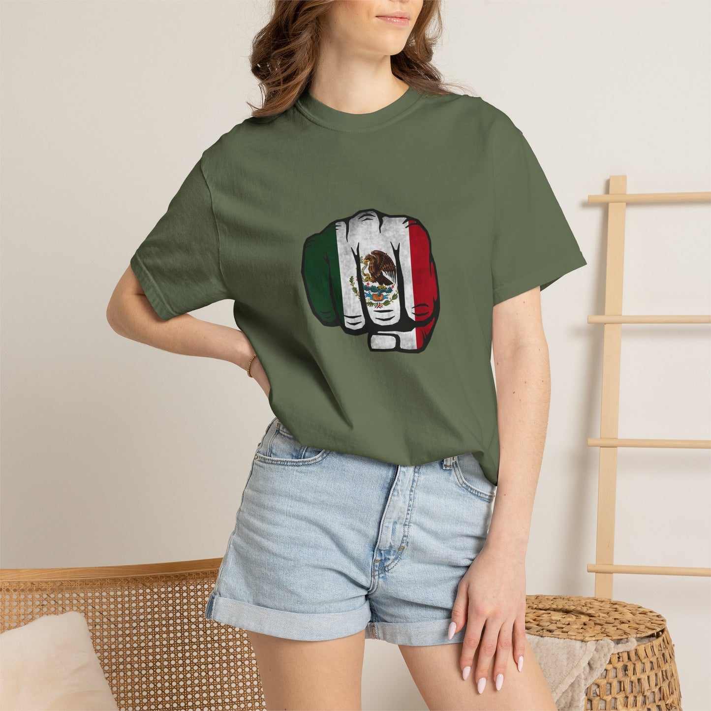 Mexico Flag Fist Tee — Mexican Pride Graphic T-Shirt