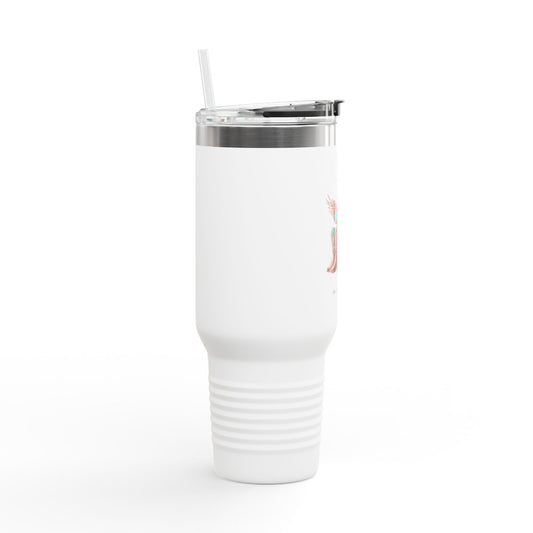 Cross with Cowboy Boots Travel Mug | 40oz Insulated Tumbler