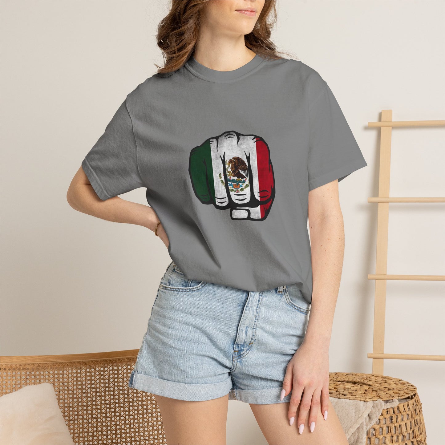 Mexico Flag Fist Tee — Mexican Pride Graphic T-Shirt