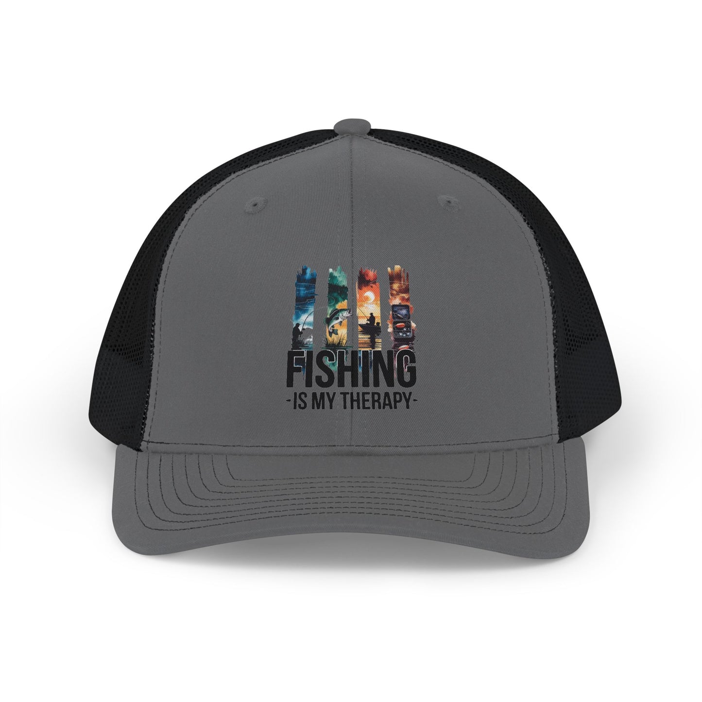 Fishing Is My Therapy Snapback Trucker Hat